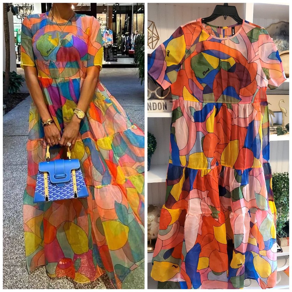 Summer Abstract Long Dress